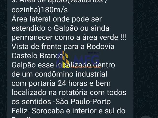 #12386 - Galpão para Venda em Porto Feliz - SP - 3